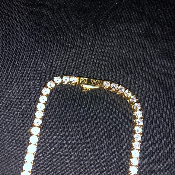 ShopGLD Accessories 8k Gold Plated 3mm Tennis Chain 18 Wcz Stones Poshmark